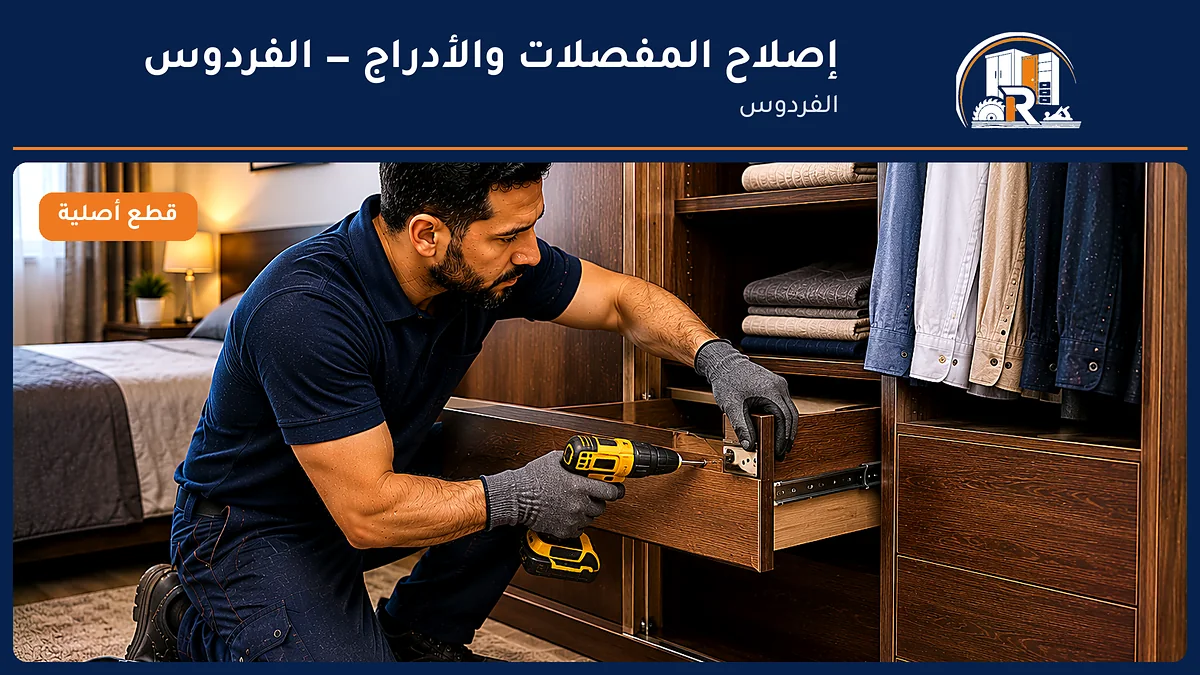 إصلاح المفصلات والأدراج في حي الفردوس بجدة — الرسلان لخدمات النجارة
