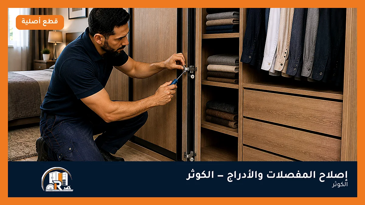 إصلاح المفصلات والأدراج في حي الكوثر بجدة — الرسلان لخدمات النجارة